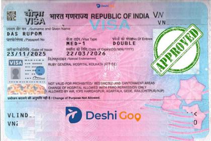 India medical visa (MED-1)