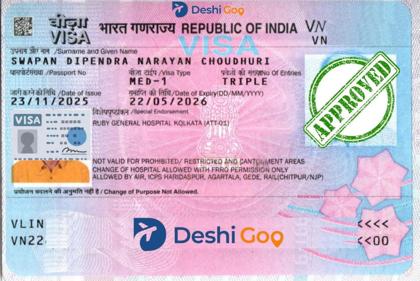 India medical visa (MED-1)